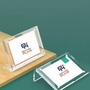 Menu Mica Chữ L Có Nam Châm Hít