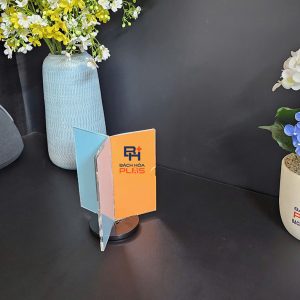 Kệ menu mica 6 mặt đế xoay