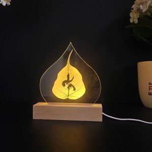 Đèn 3D hình lá Bồ Đề