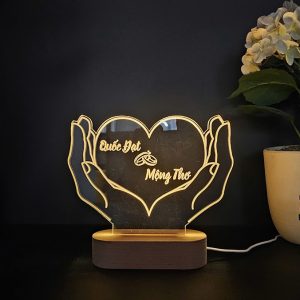 Đèn ngủ Led 3D quà tặng đám cưới
